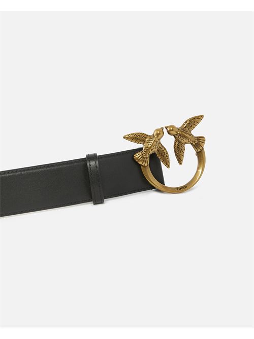 Cintura alta Love Birds in pelle 4cm PINKO | 100120A0F1/Z99Q